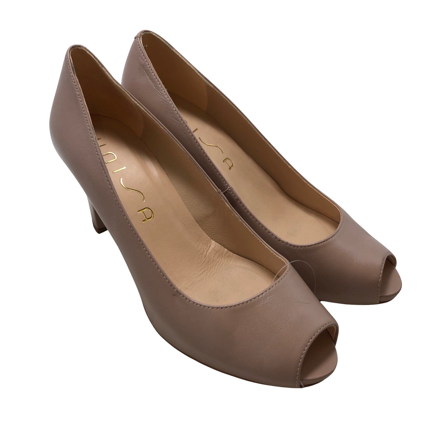 Unisex Unisa - Open toe high heel shoes, size 39 - Light pink (2)