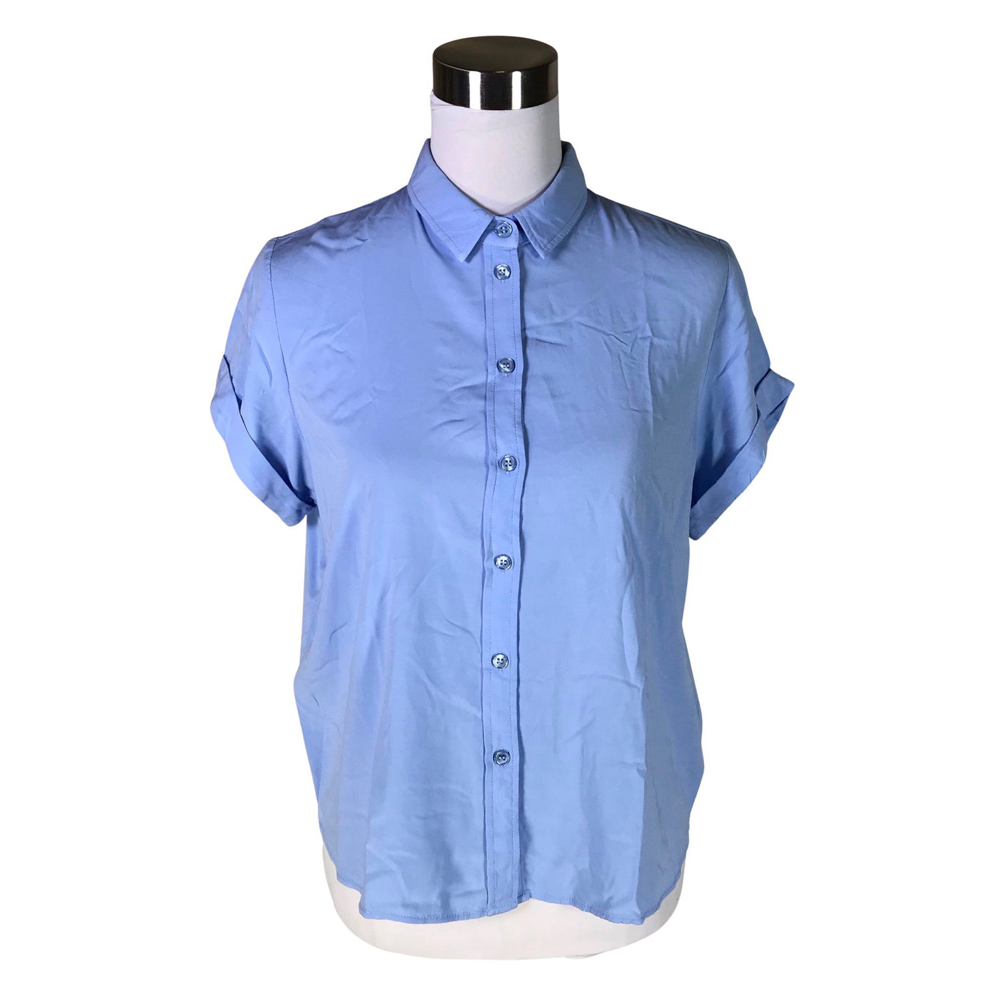 Unisex Samsoe&Samsoe - Short-sleeved blouse, size 36 - Light blue (1)