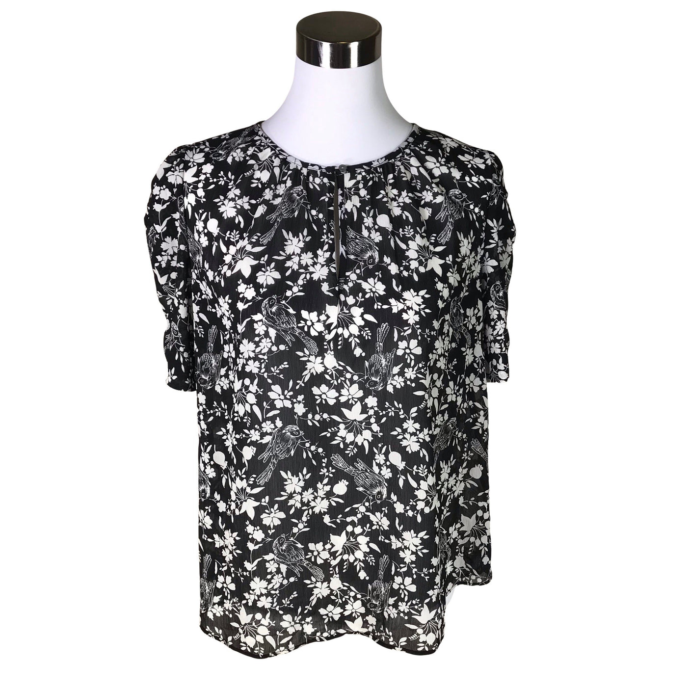 Unisex J.Crew - Short-sleeved blouse, size 38 - Black (1)
