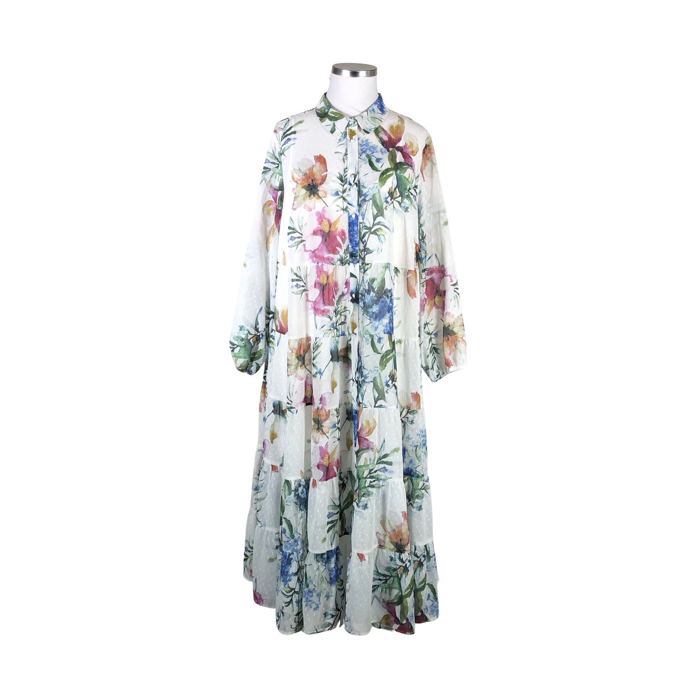 Unisex Zizzi - Maxi dress, size 50 - White (1)