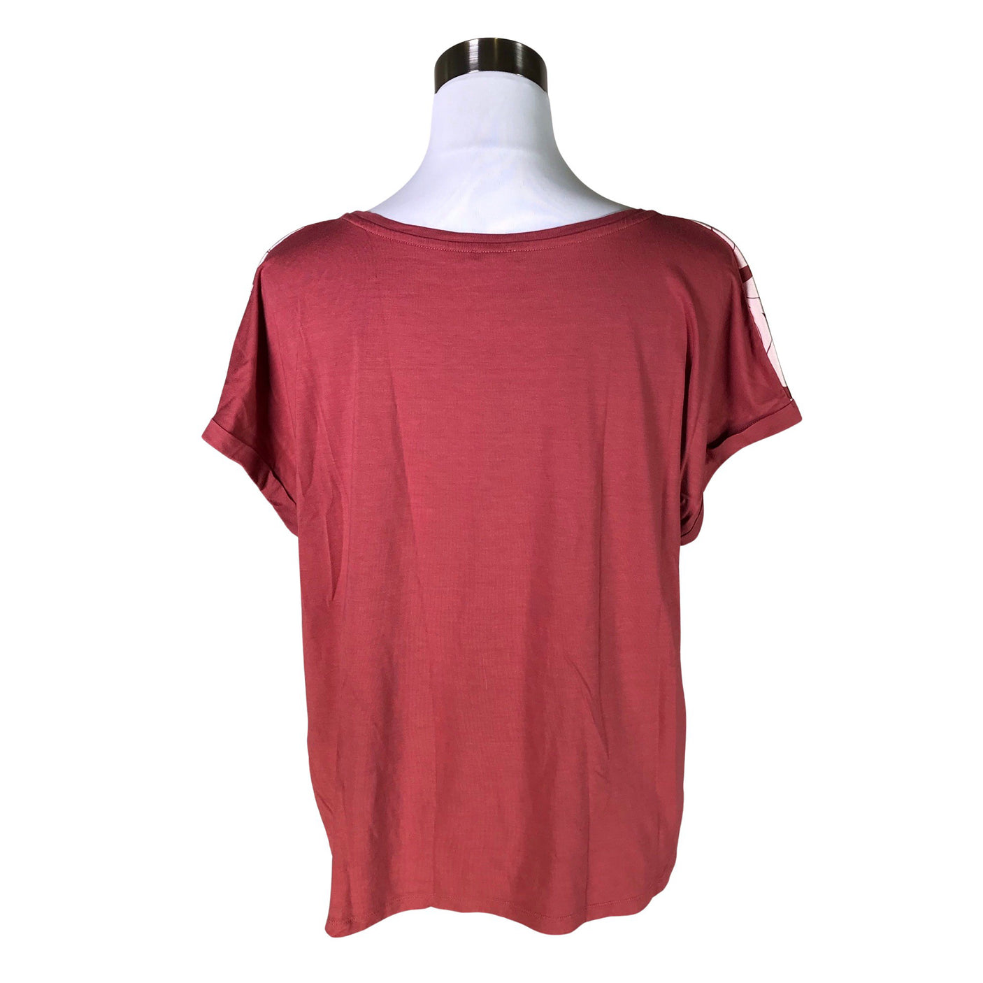 Unisex Your Face - Short-sleeved blouse, size 36 - Wine red (2)