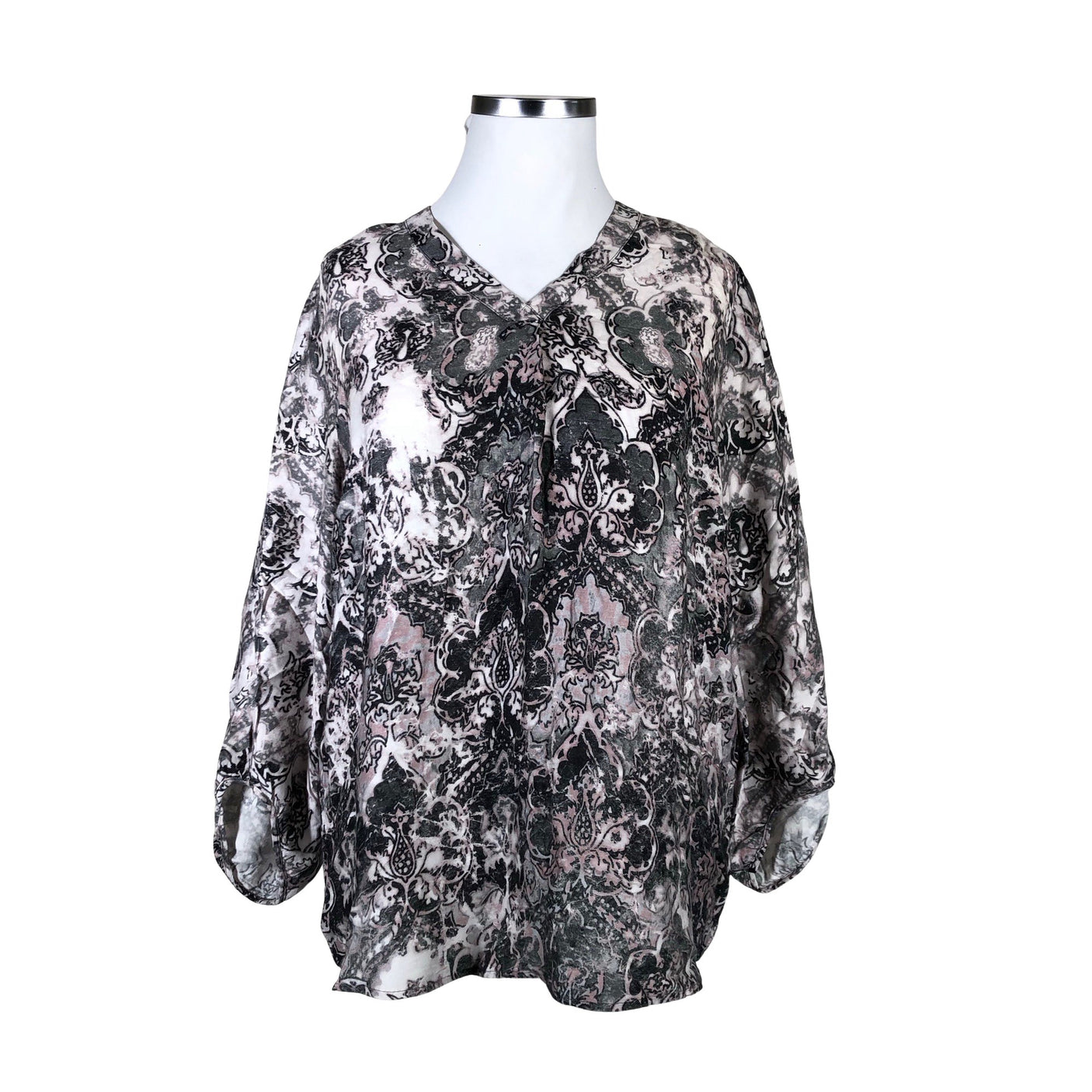 Unisex Betty Barclay - Schiffon tunic, size 44 - Gray (1)