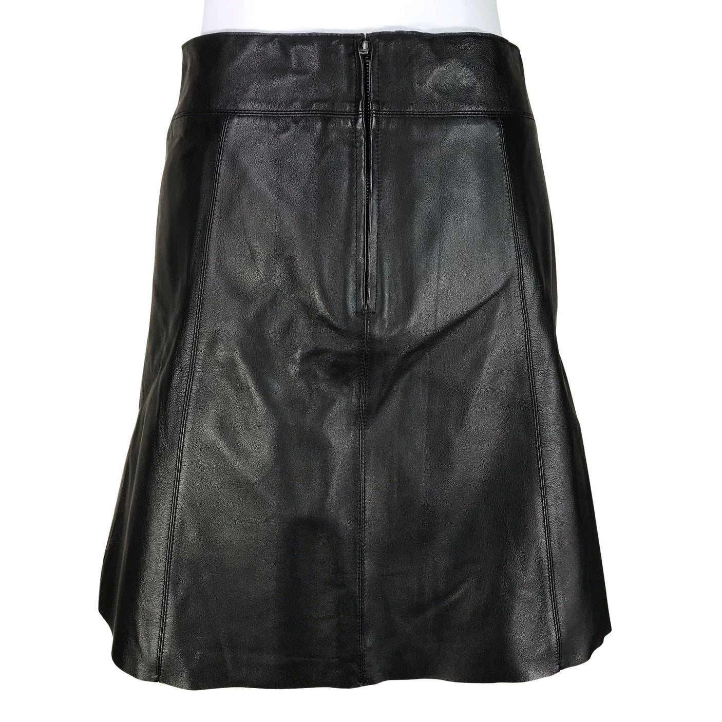 Unisex Selected - Leather skirt, size 38 - Black (2)