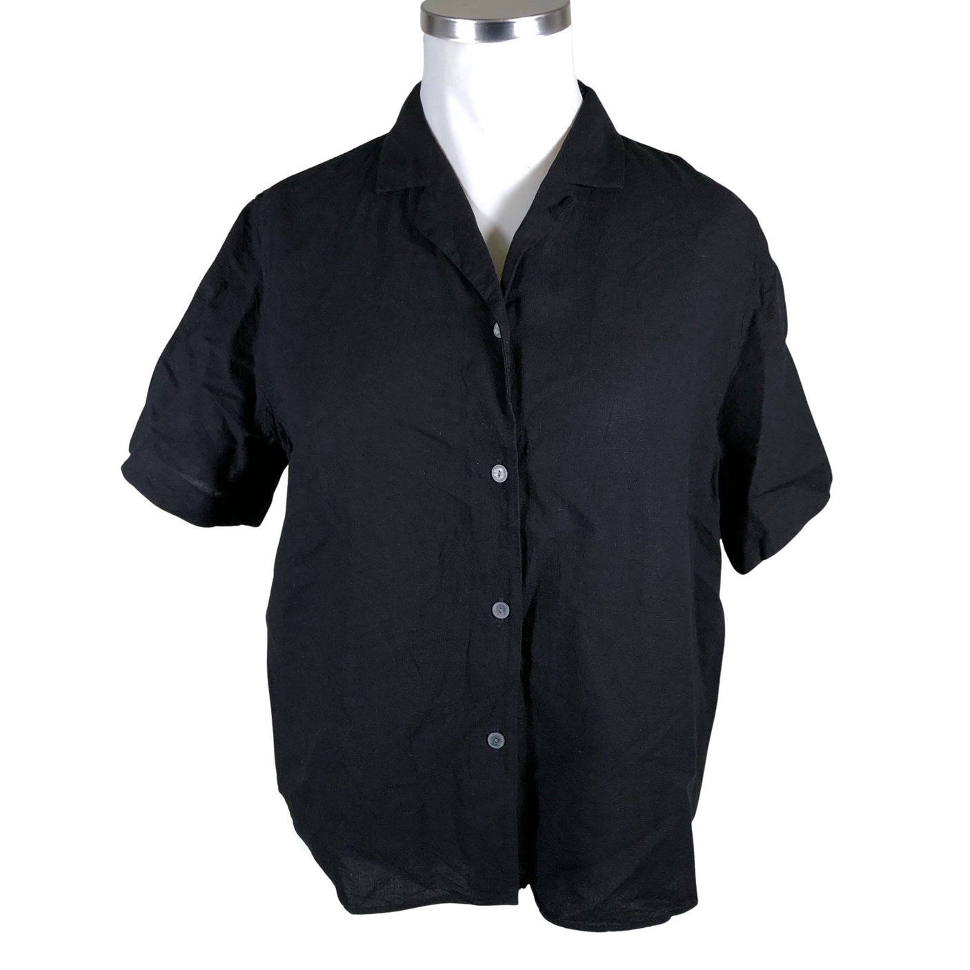 Unisex Uniqlo - Short-sleeved blouse, size 42 - Black (1)