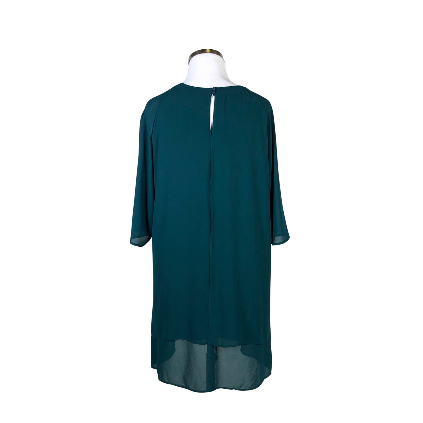 Unisex Zizzi - Schiffon dress, size 46 - Green (2)