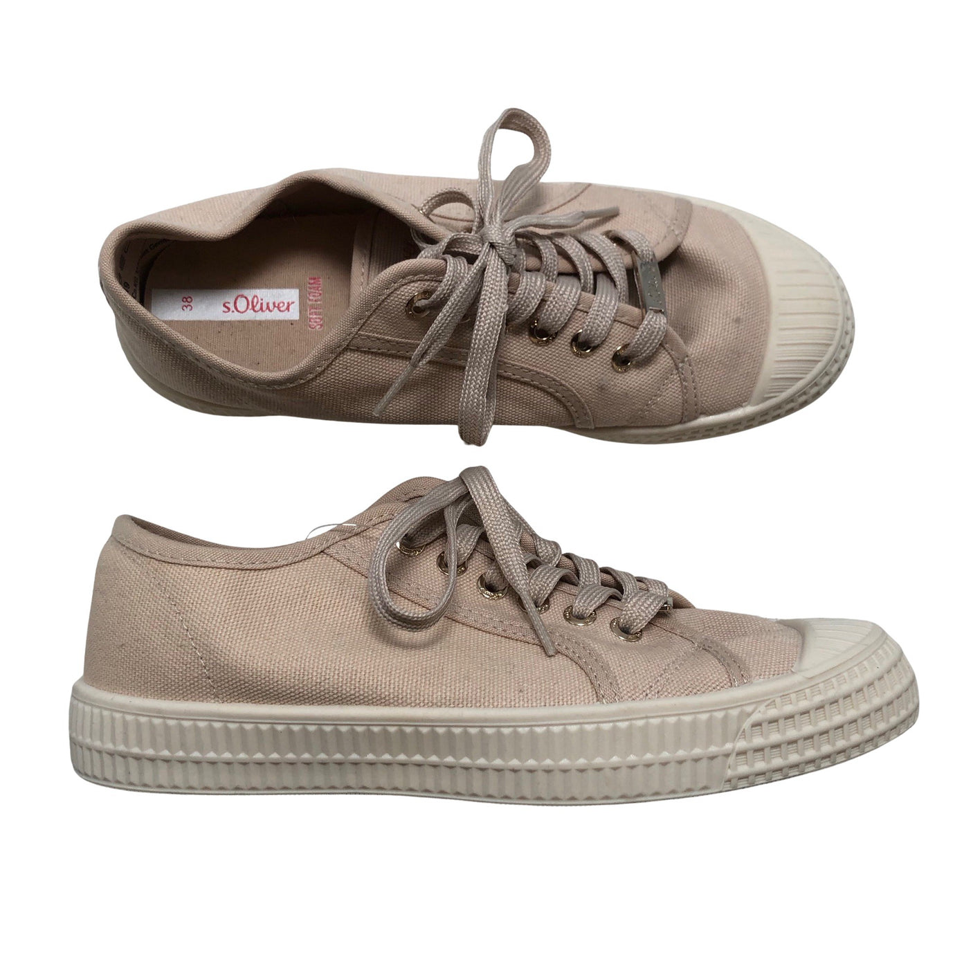 Unisex s.Oliver - Casual sneakers, size 38 - Beige (1)
