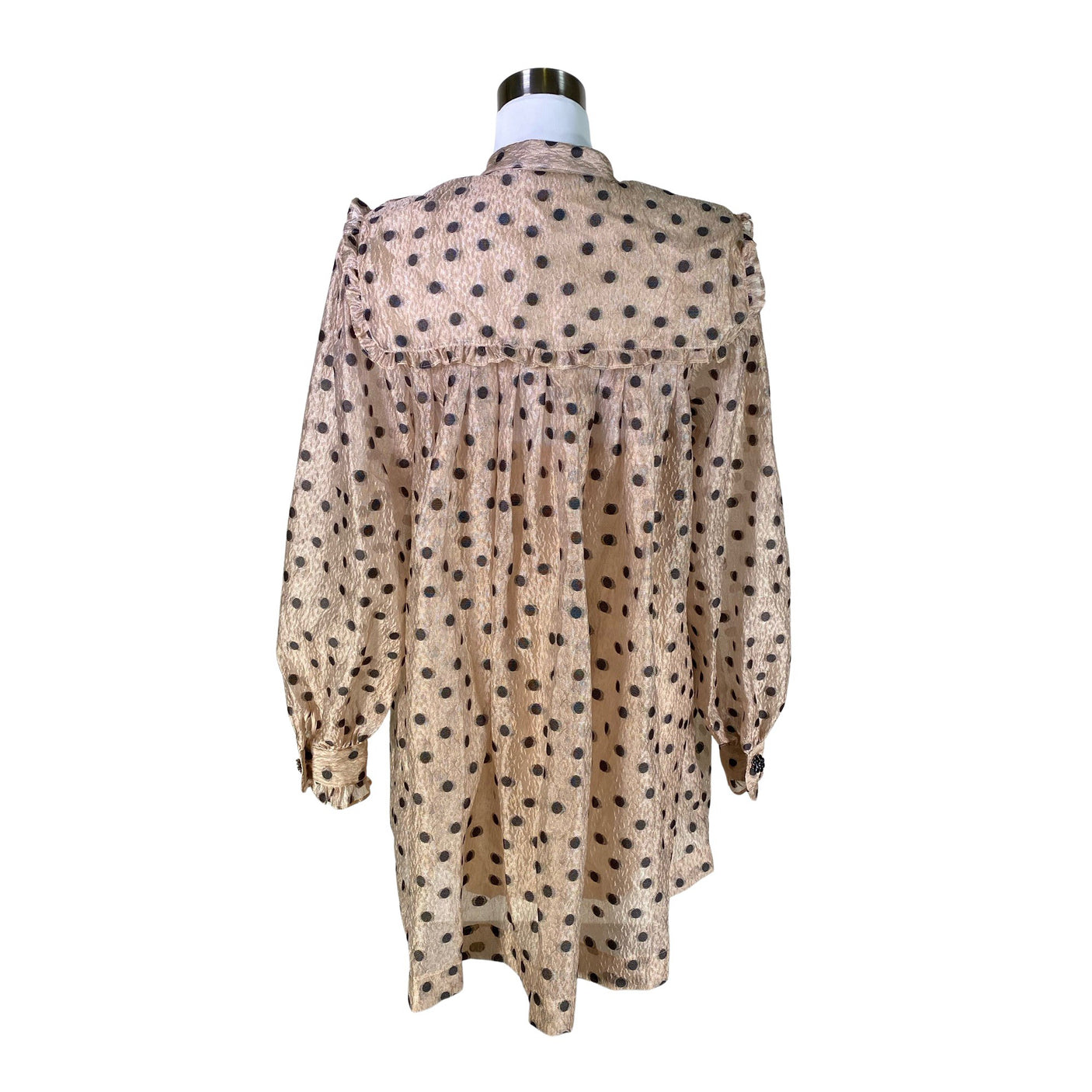 Unisex Custommade - Schiffon dress, size 38 - Beige (2)