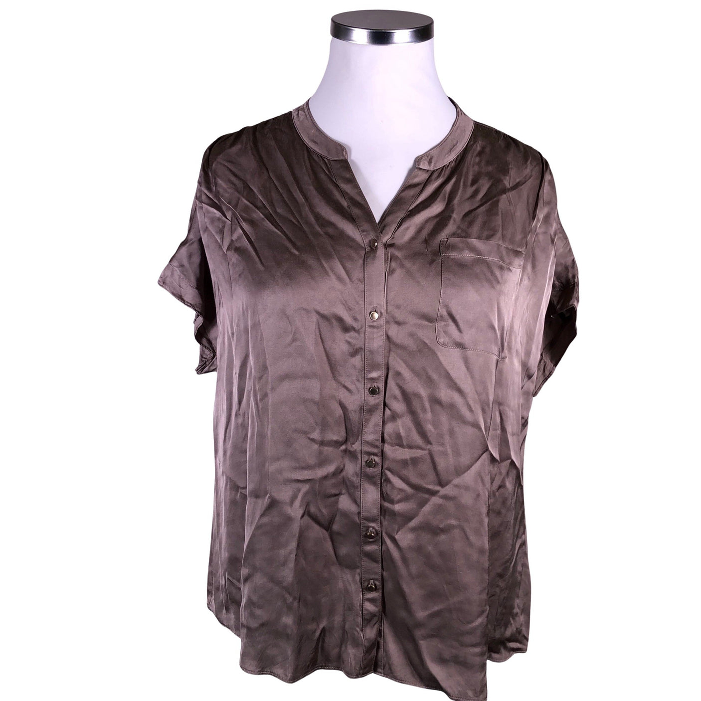 Unisex Gerry Weber - Short-sleeved blouse, size 46 - Brown (1)