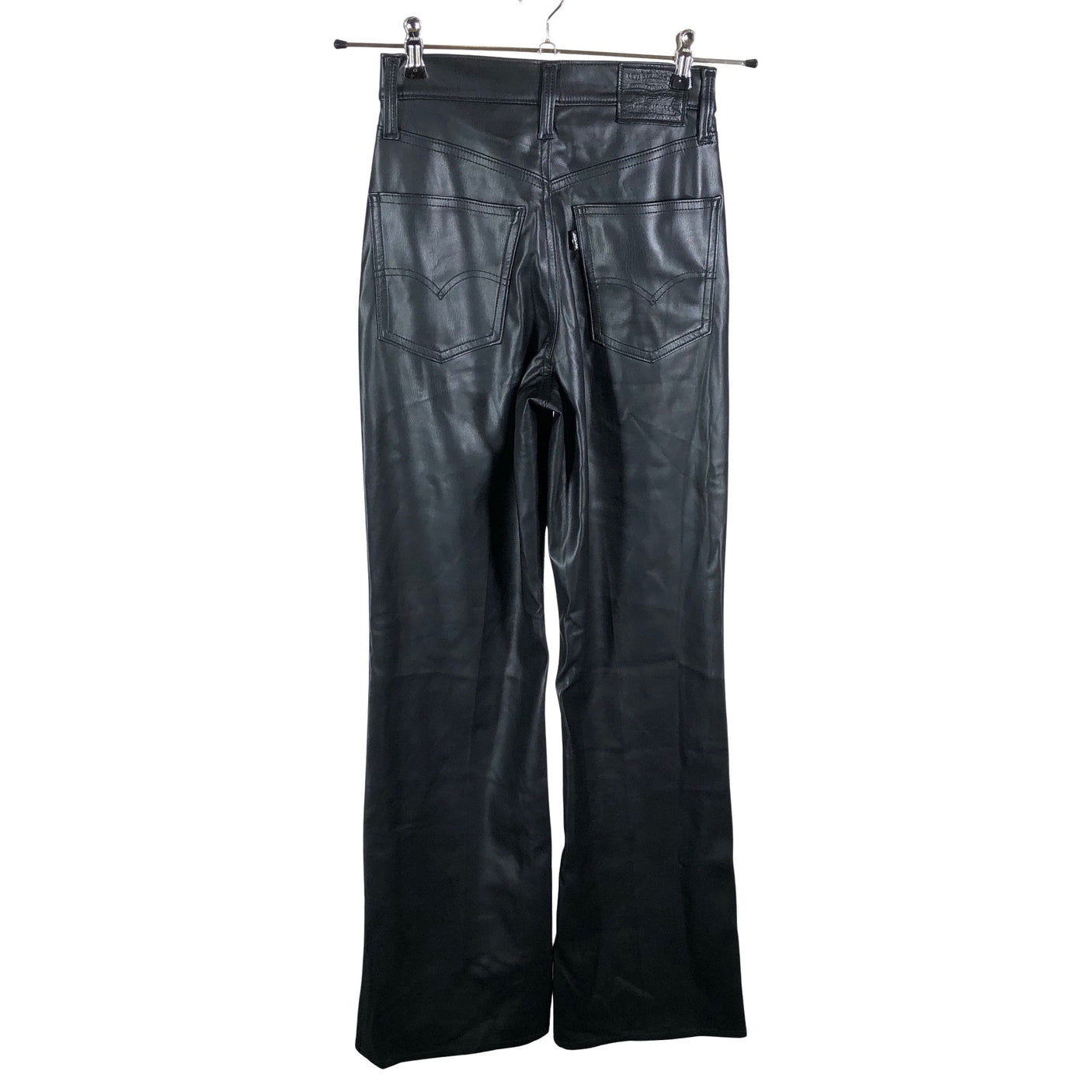 Unisex Levi's - Leather pants, size W24 - Black (2)