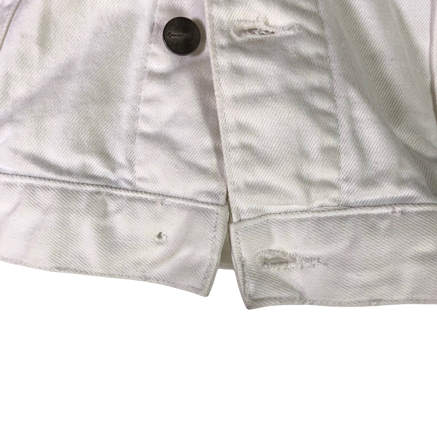 Unisex Mennace - Denim jacket, size S - White (3)