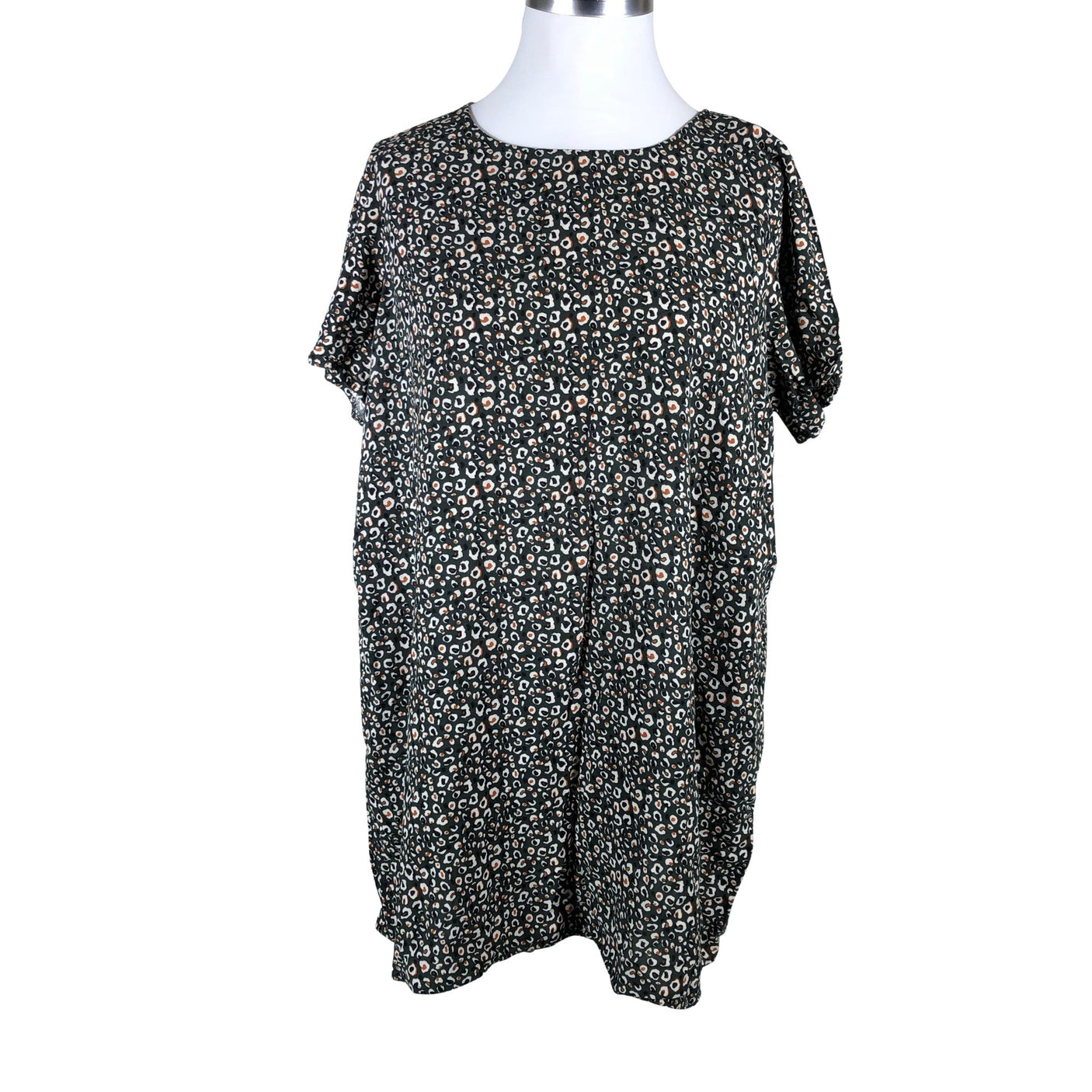 Unisex Zizzi - Schiffon tunic, size 46 - Green (1)