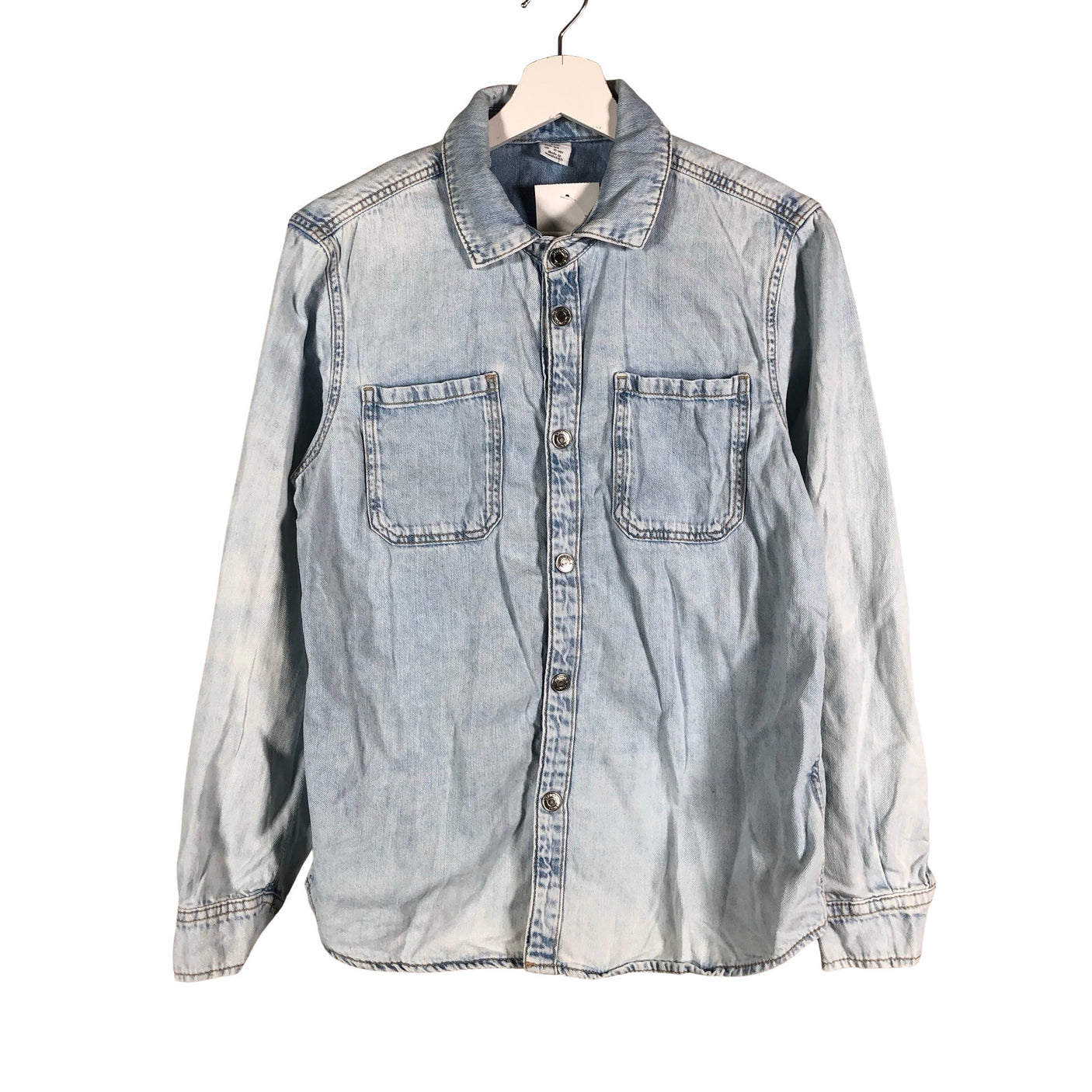 Unisex Lindex - Denim shirt, size 158 - 164 - Light blue (1)