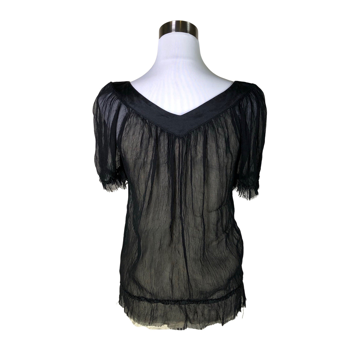 Unisex Jasmin Santanen - Short-sleeved blouse, size 38 - Black (2)