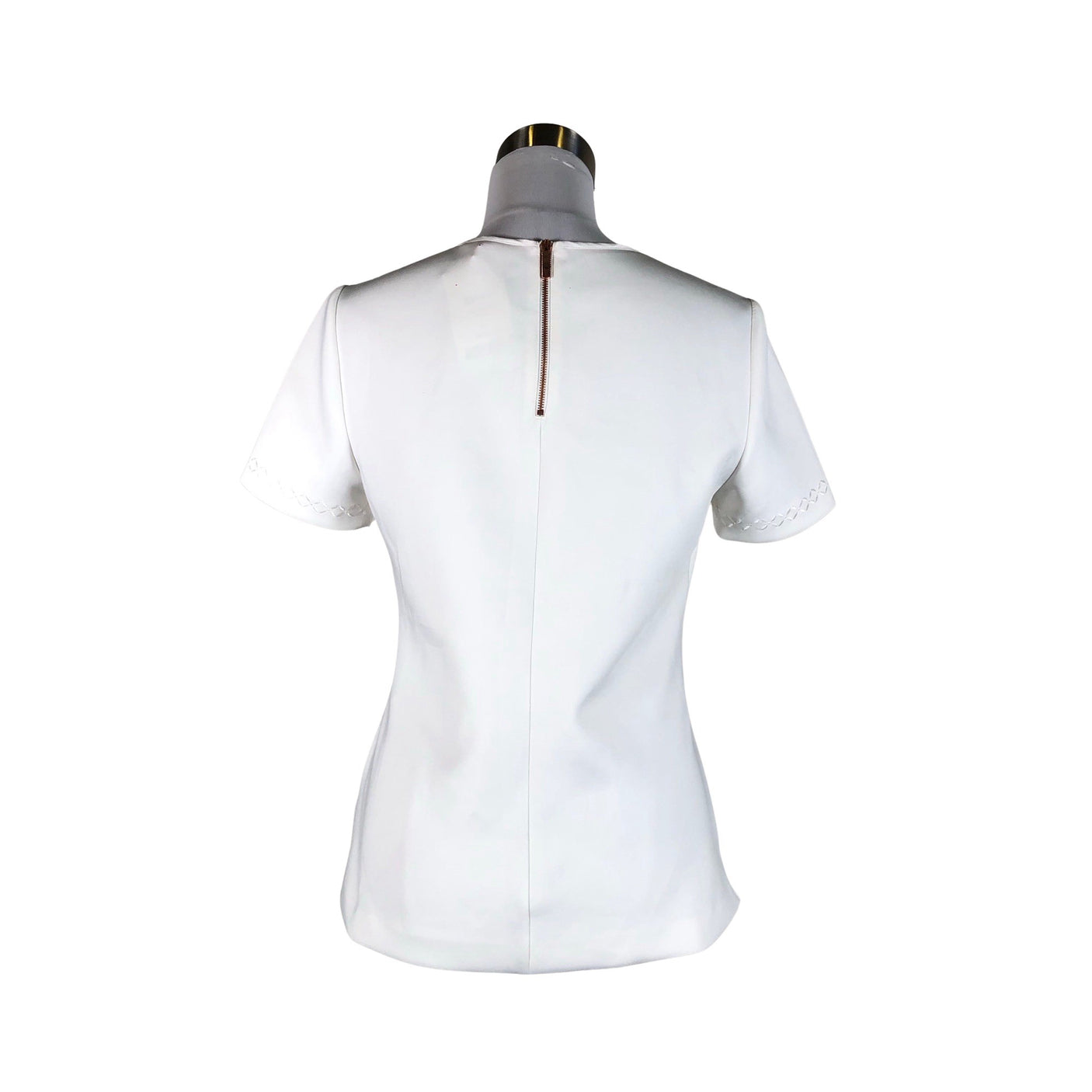 Unisex Ted Baker - Short-sleeved blouse, size 38 - White (2)