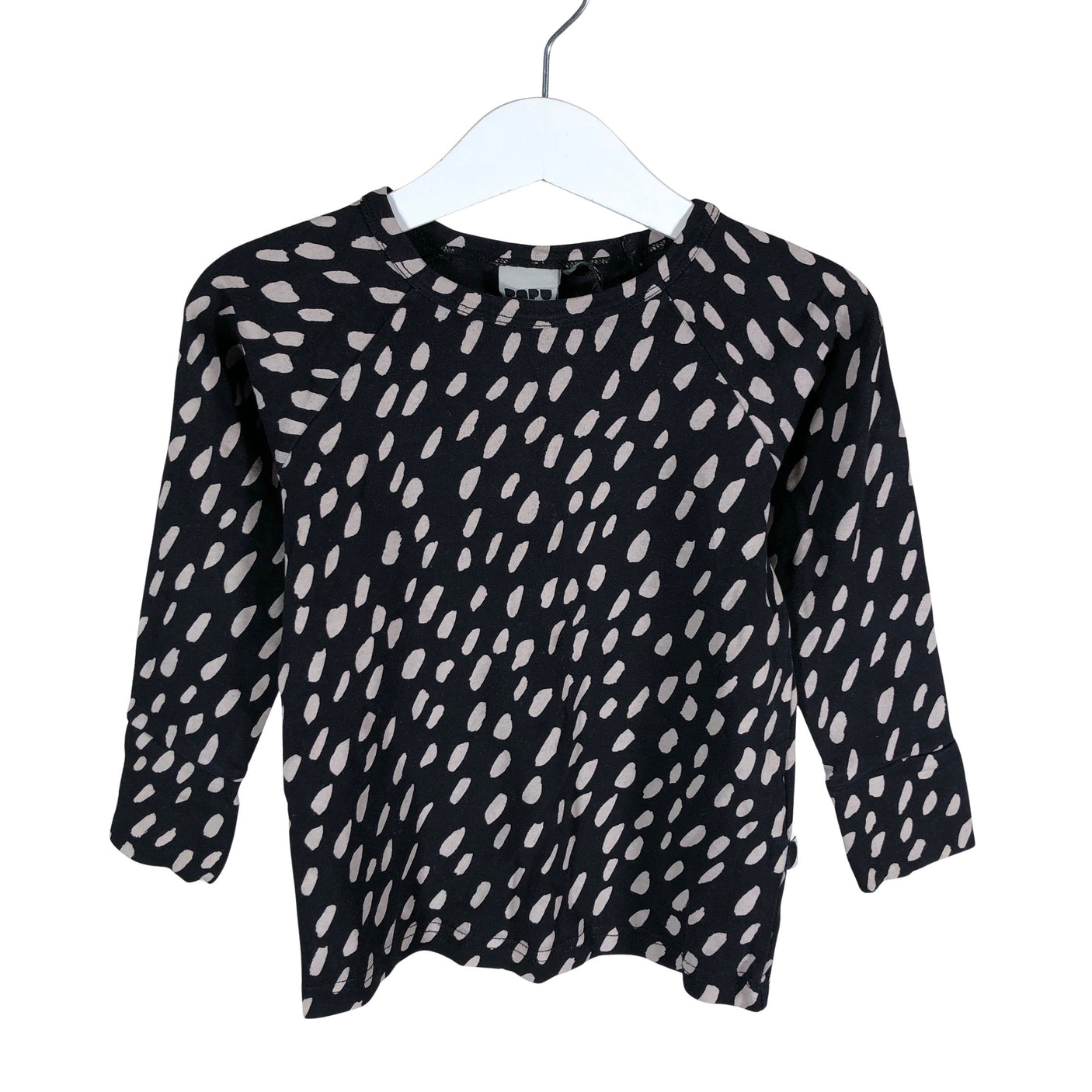 Unisex Papu - Tricot shirt, size 86 - 92 - Black (1)