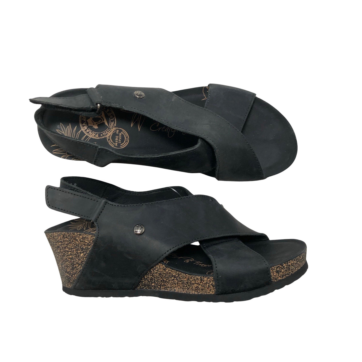 Unisex Panama Jack - Wedge sandals, size 38 - Black (1)