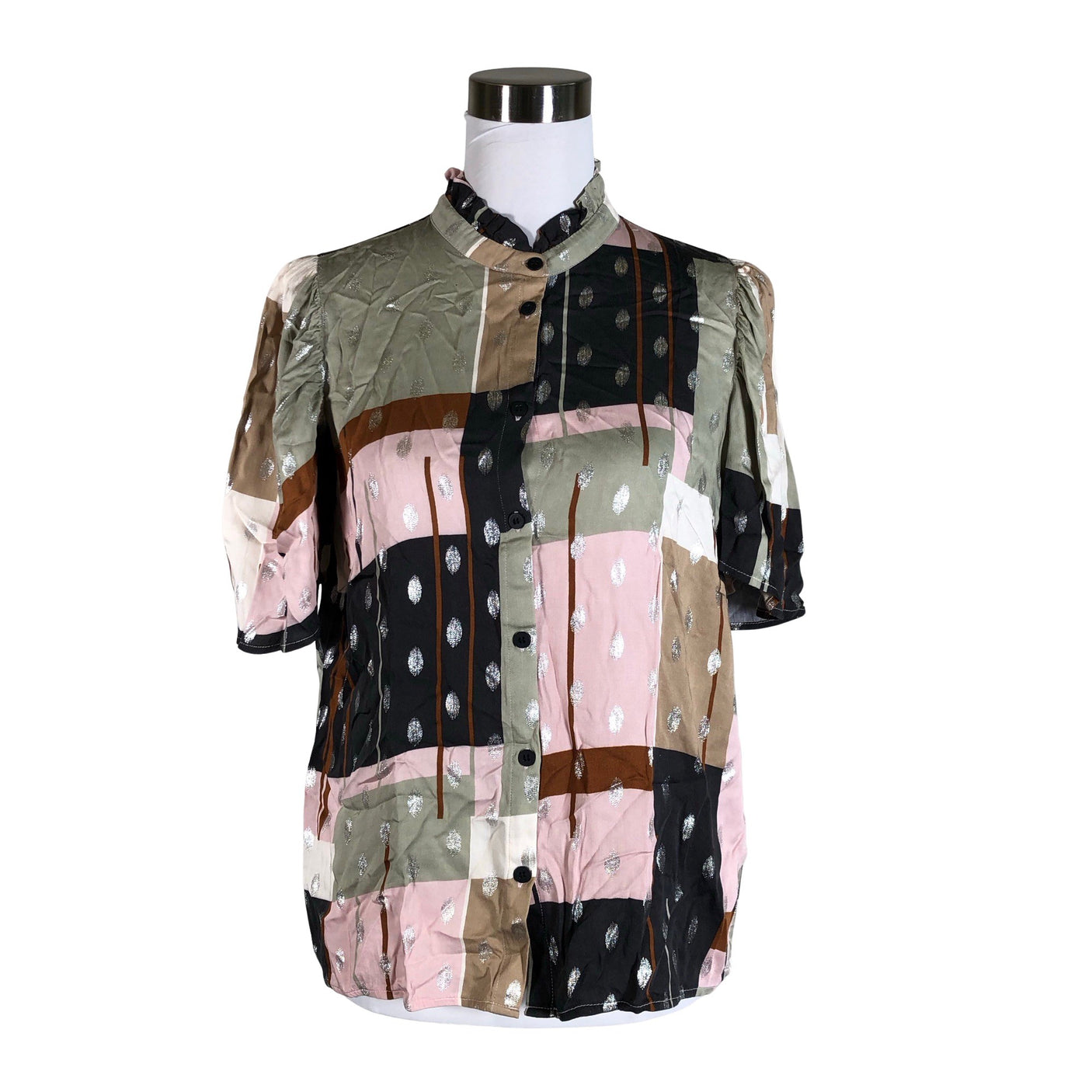 Unisex Culture - Short-sleeved blouse, size 38 - Green (1)