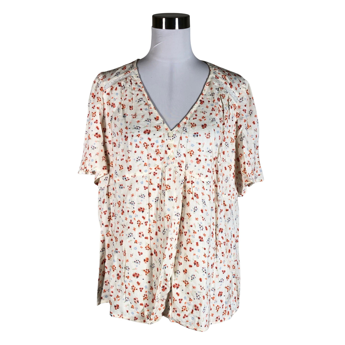 Unisex Esprit - Short-sleeved blouse, size 40 - Orange (1)