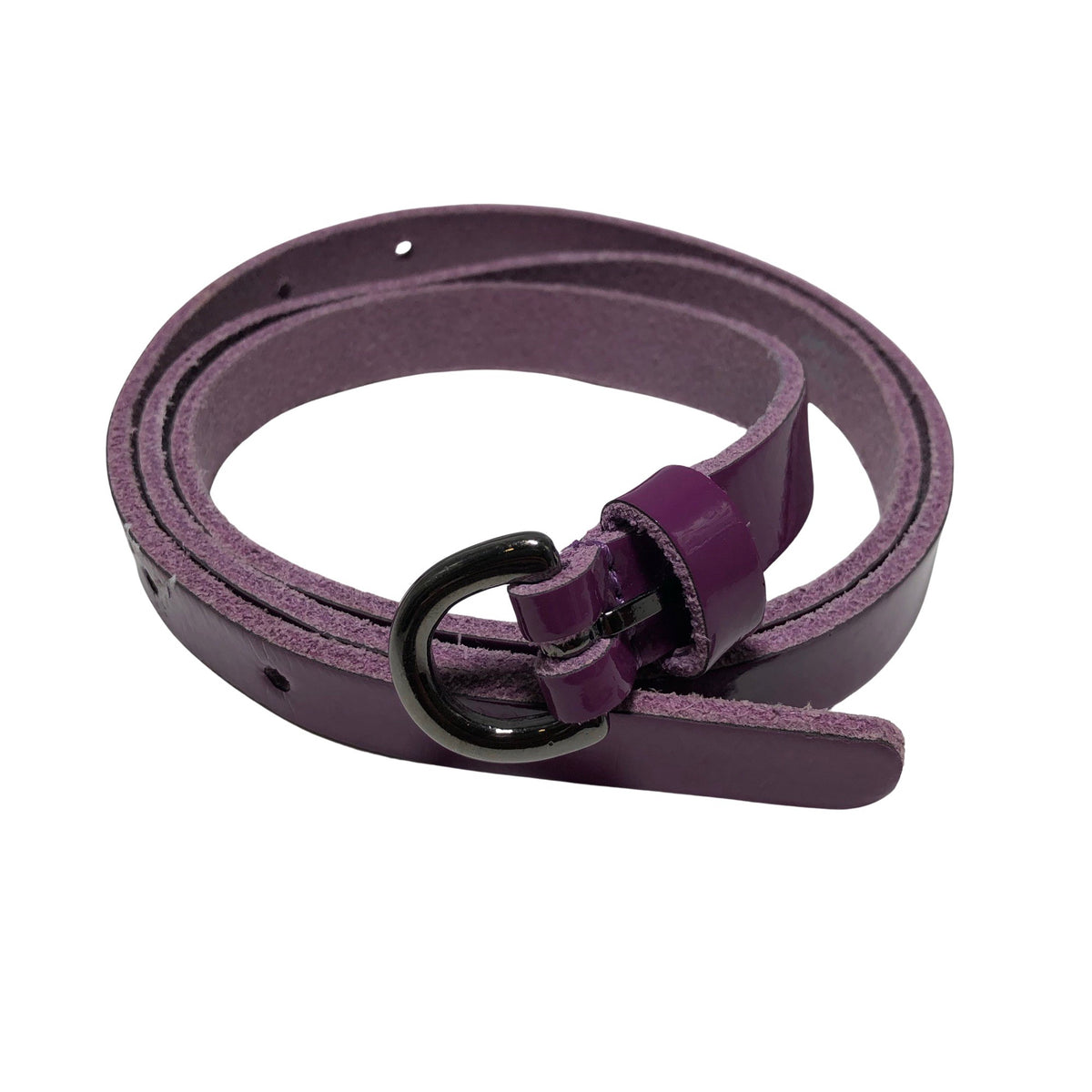 Unisex Nini's - Leather belt, size No size - Violet (1)