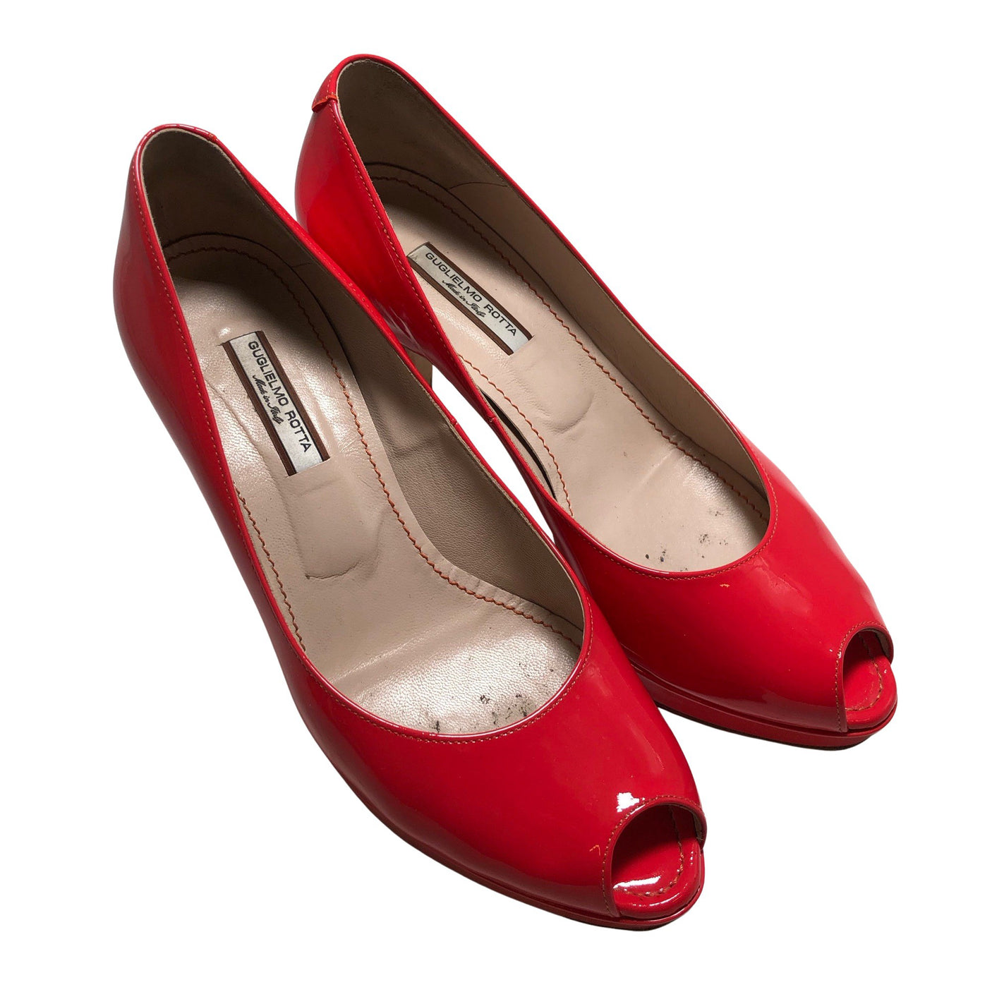 Unisex Guglielmo Rotta - Open toe high heel shoes, size 38 - Red (3)