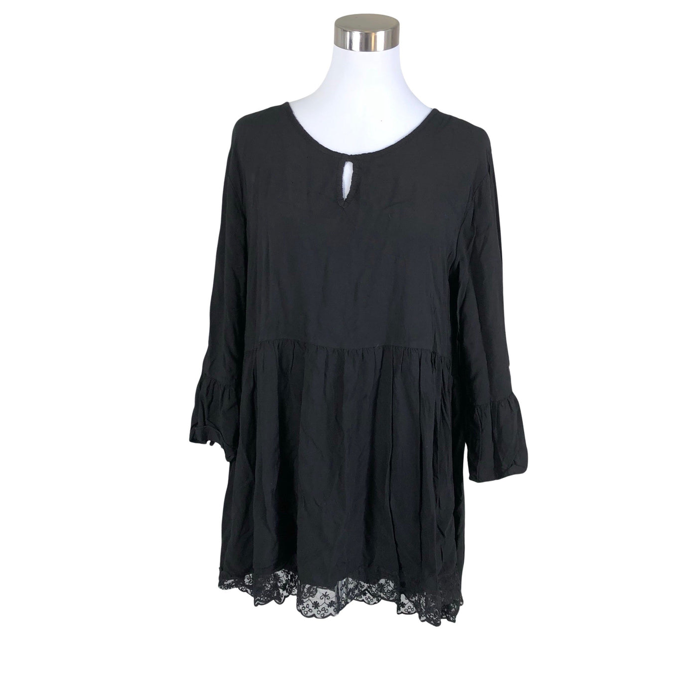Unisex Bohemiana - Schiffon tunic, size 40 - Black (1)