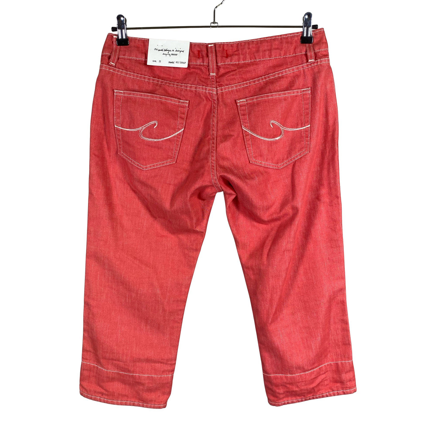 Unisex Crocker - Capri jeans, size W33 - Red (2)