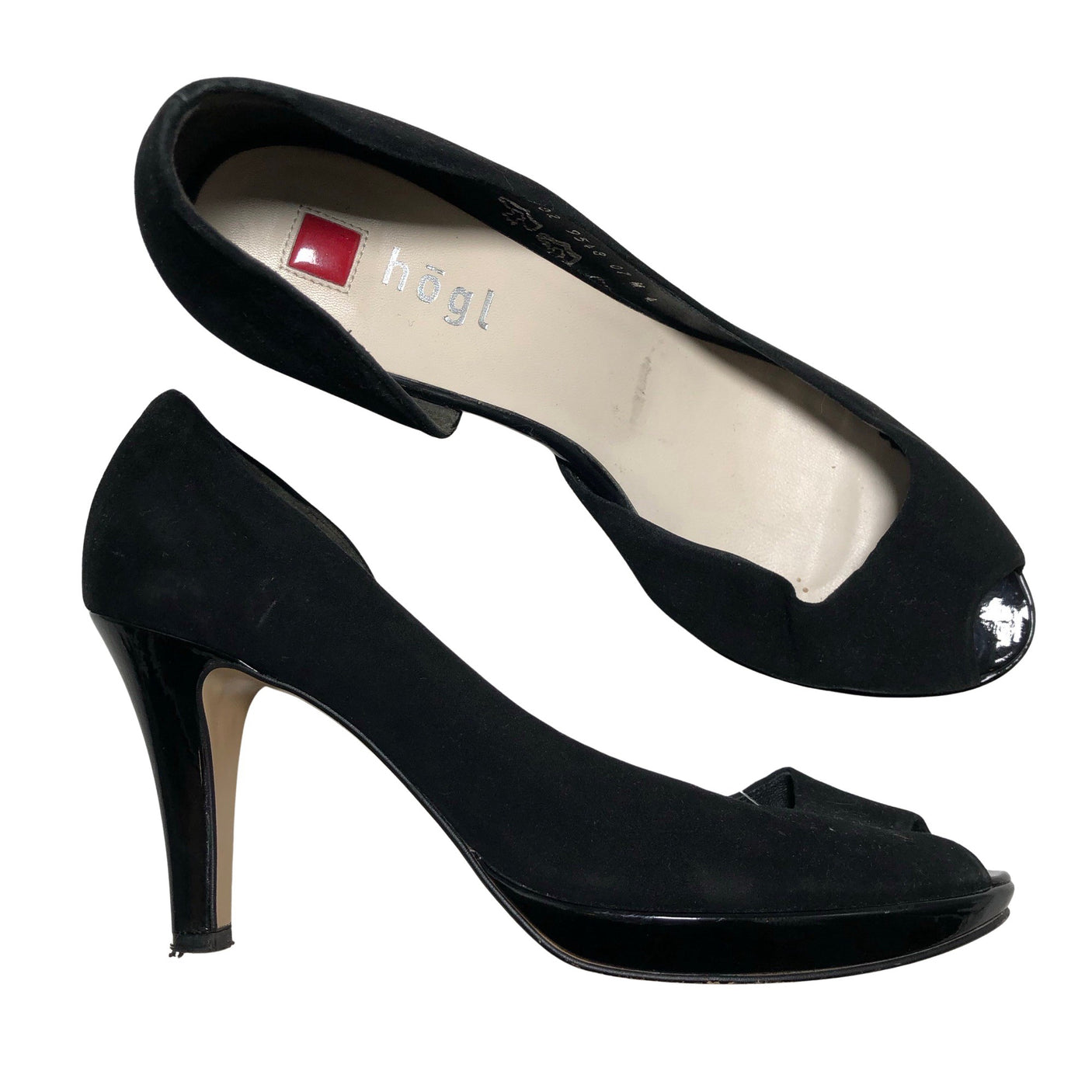 Unisex Högl - Open toe high heel shoes, size 39 - Black (1)