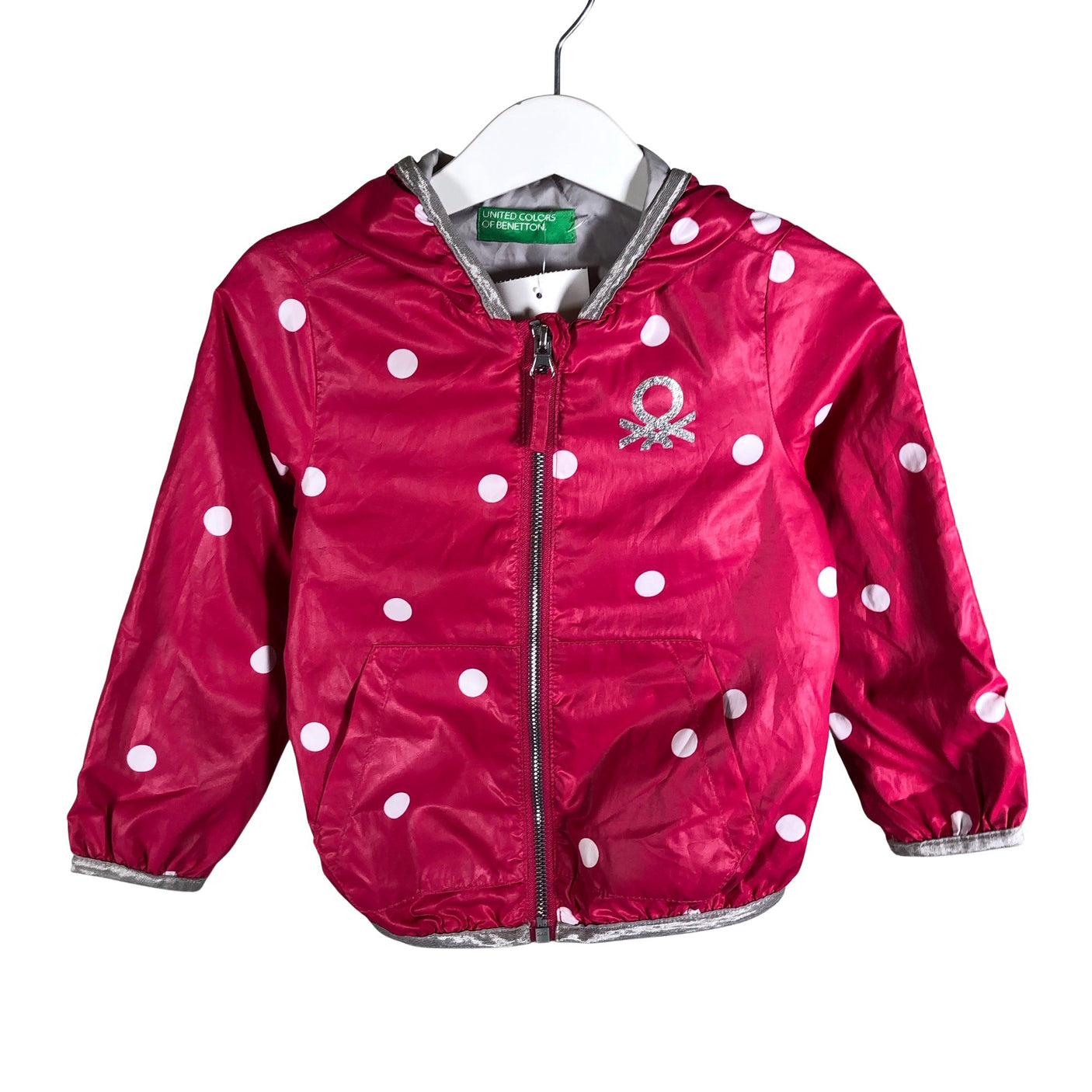 Unisex Benetton - Spring/Fall jacket, size 86 - 92 - Pink (1)