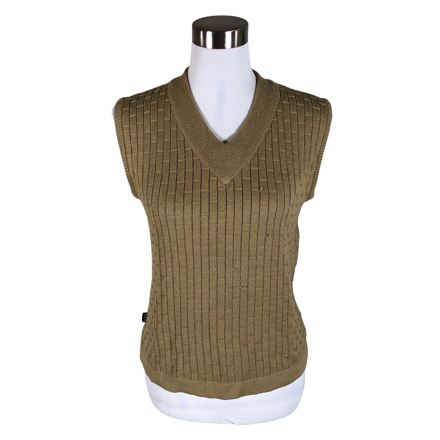 Unisex Backtee - Knit vest, size 38 - Brown (1)