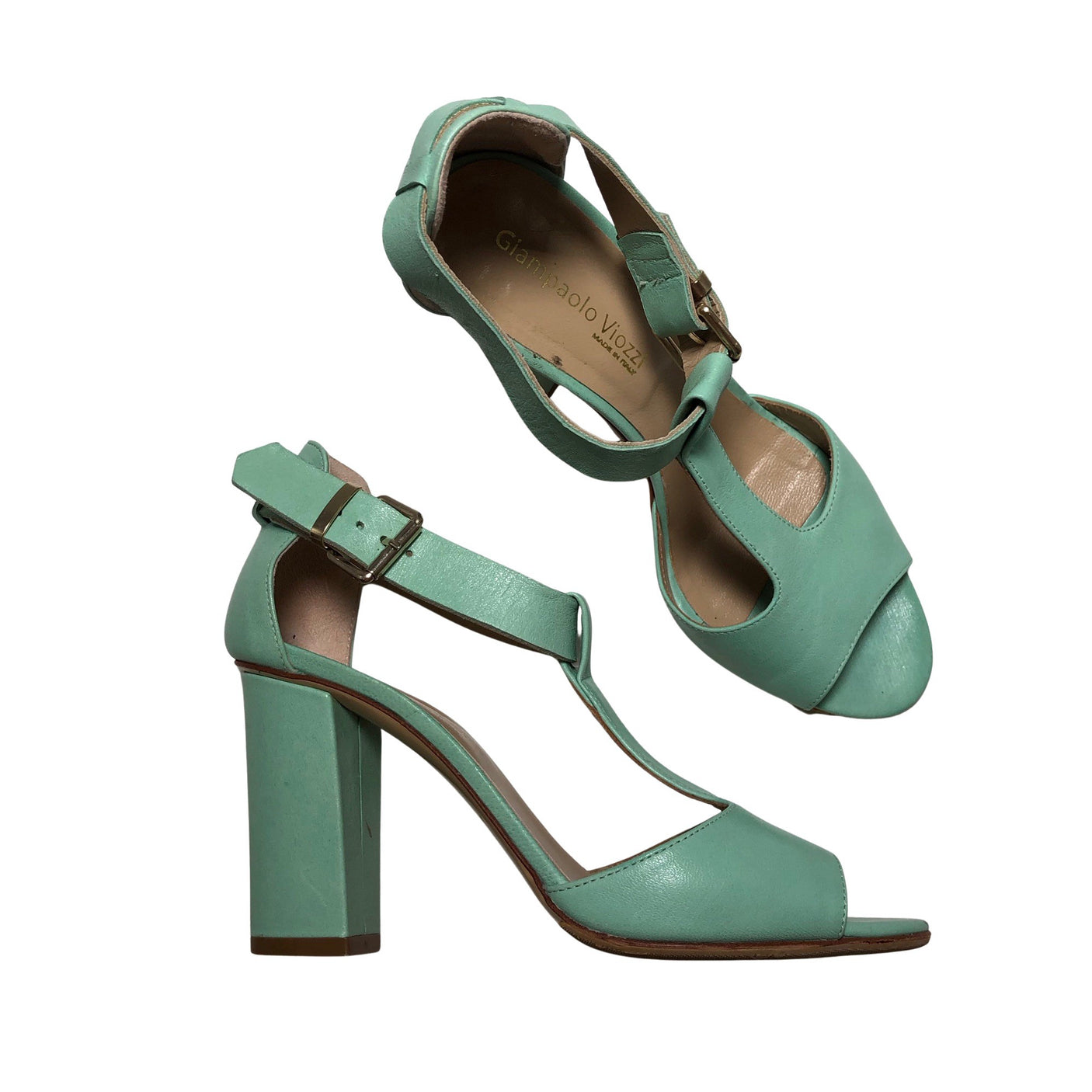 Unisex Giampaolo Viozzi - Heeled sandals, size 37 - Turquoise (1)