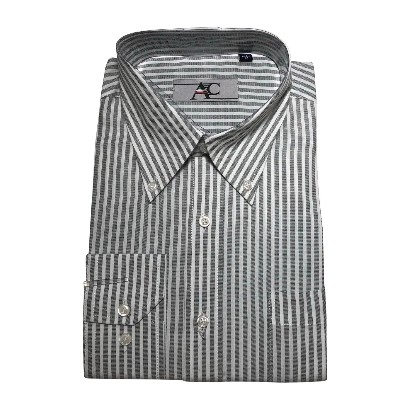 Unisex AC Made in Italy - Collared shirt, size L - Gray (1)
