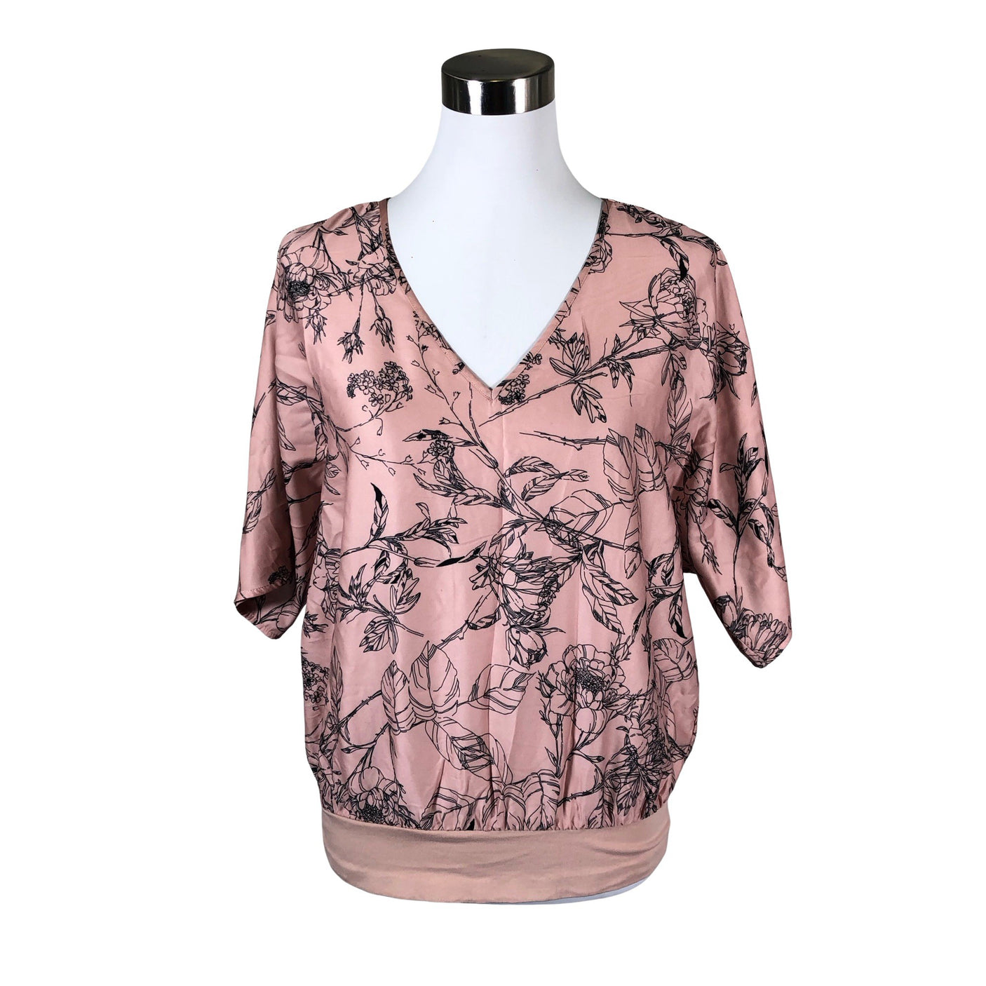 Unisex Lindex - Short-sleeved blouse, size 40 - Light pink (1)