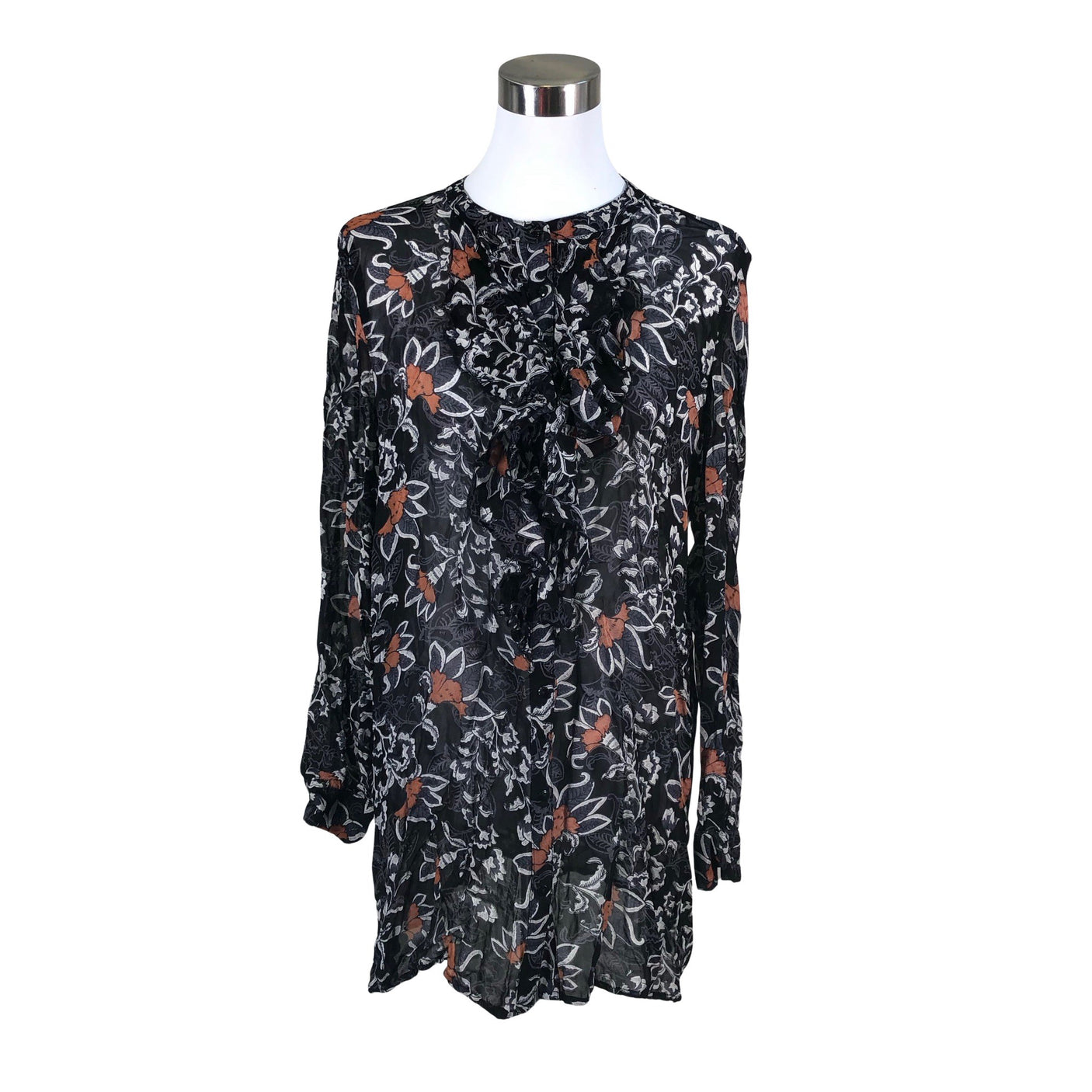 Unisex B. Copenhagen - Schiffon tunic, size 40 - Black (1)