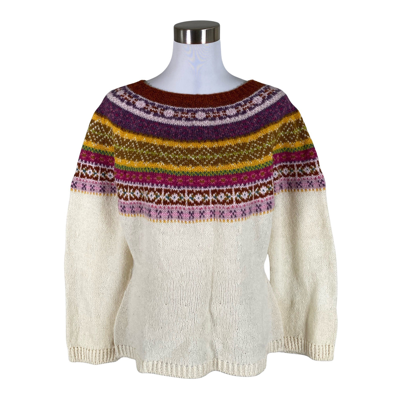 Unisex Handmade - Sweater, size 40 - Natural white (1)