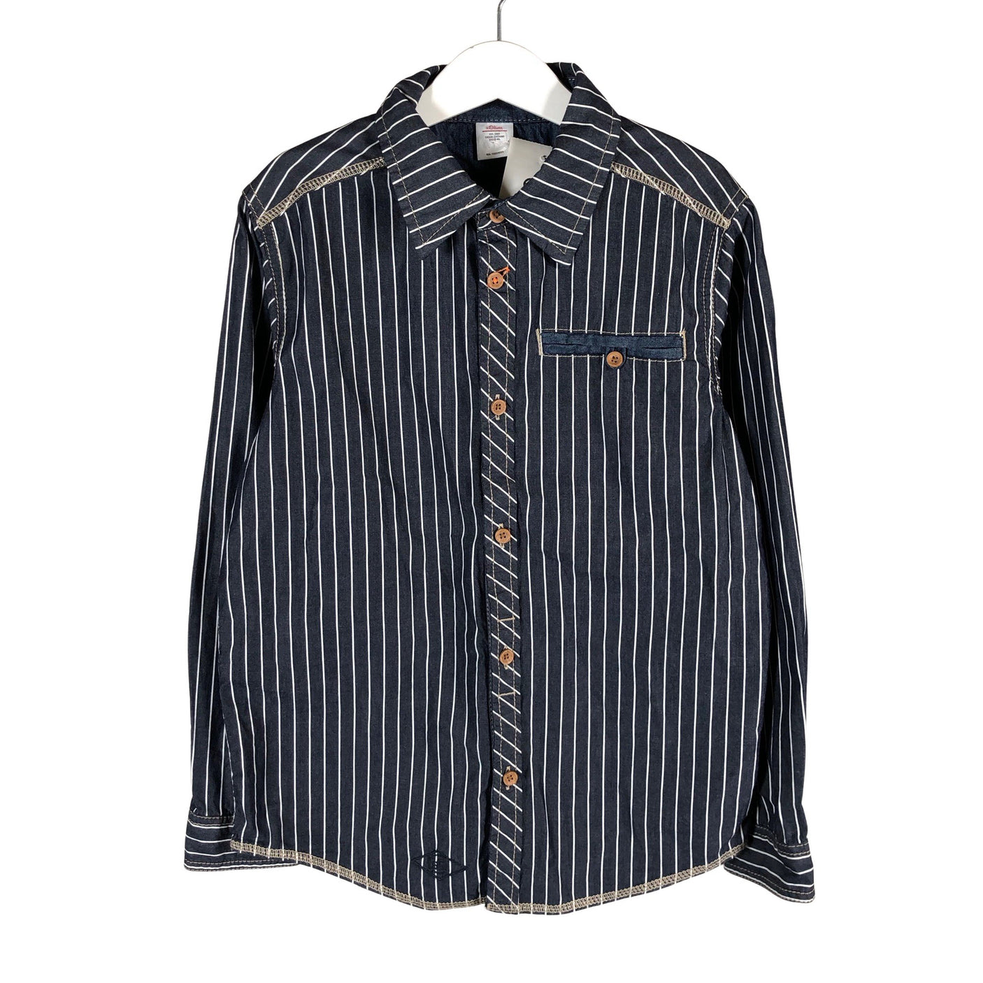 Unisex s.Oliver - Collared shirt, size 134 - 140 - Blue (1)