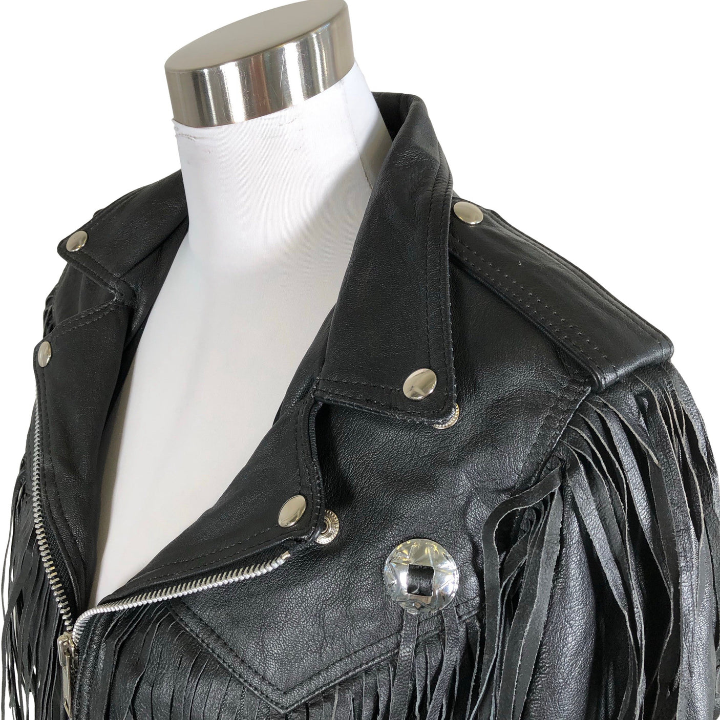 Unisex R&K of Sweden - Leather jacket, size 34 - Black (3)