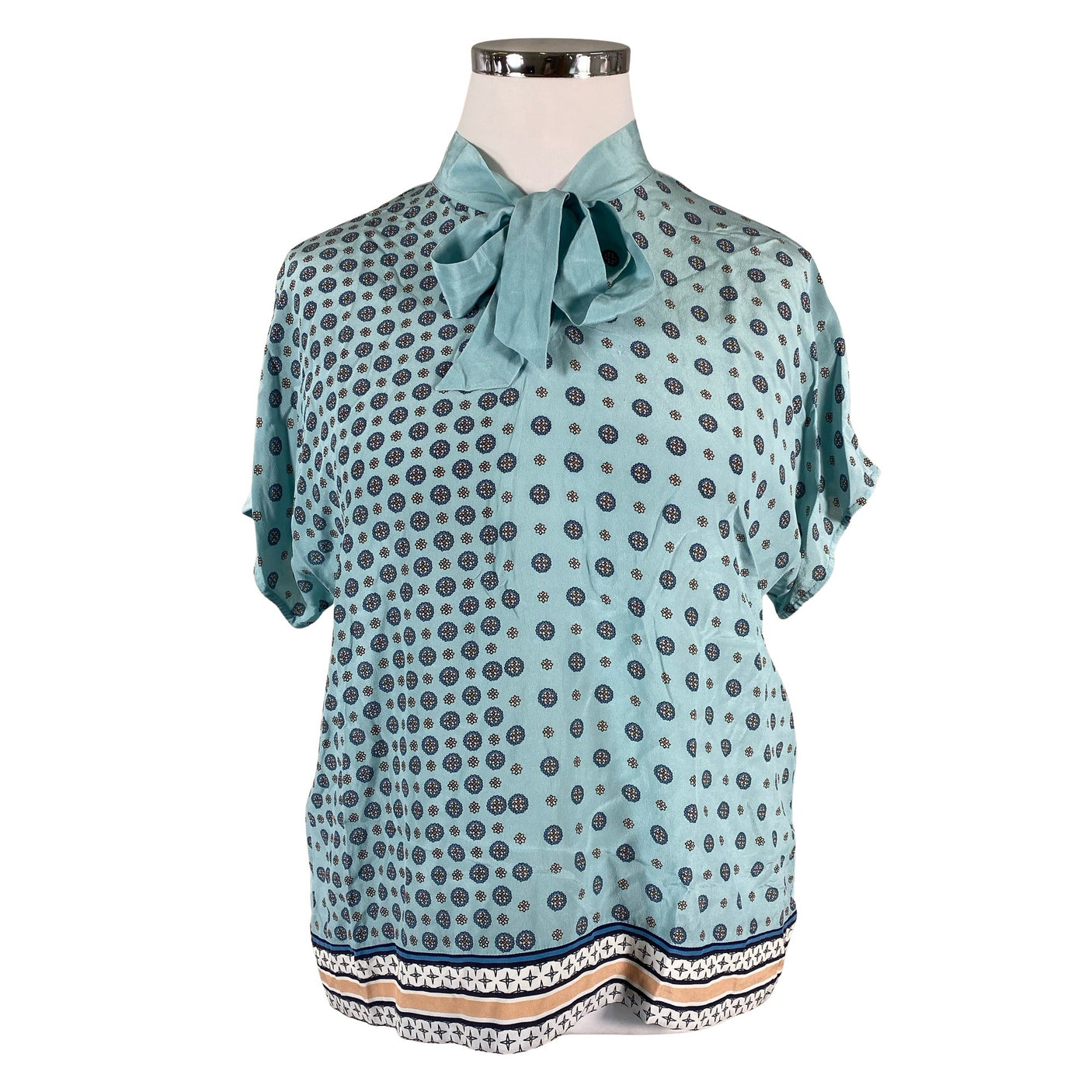 Unisex Marc Cain - Short-sleeved blouse, size 42 - Light blue (1)