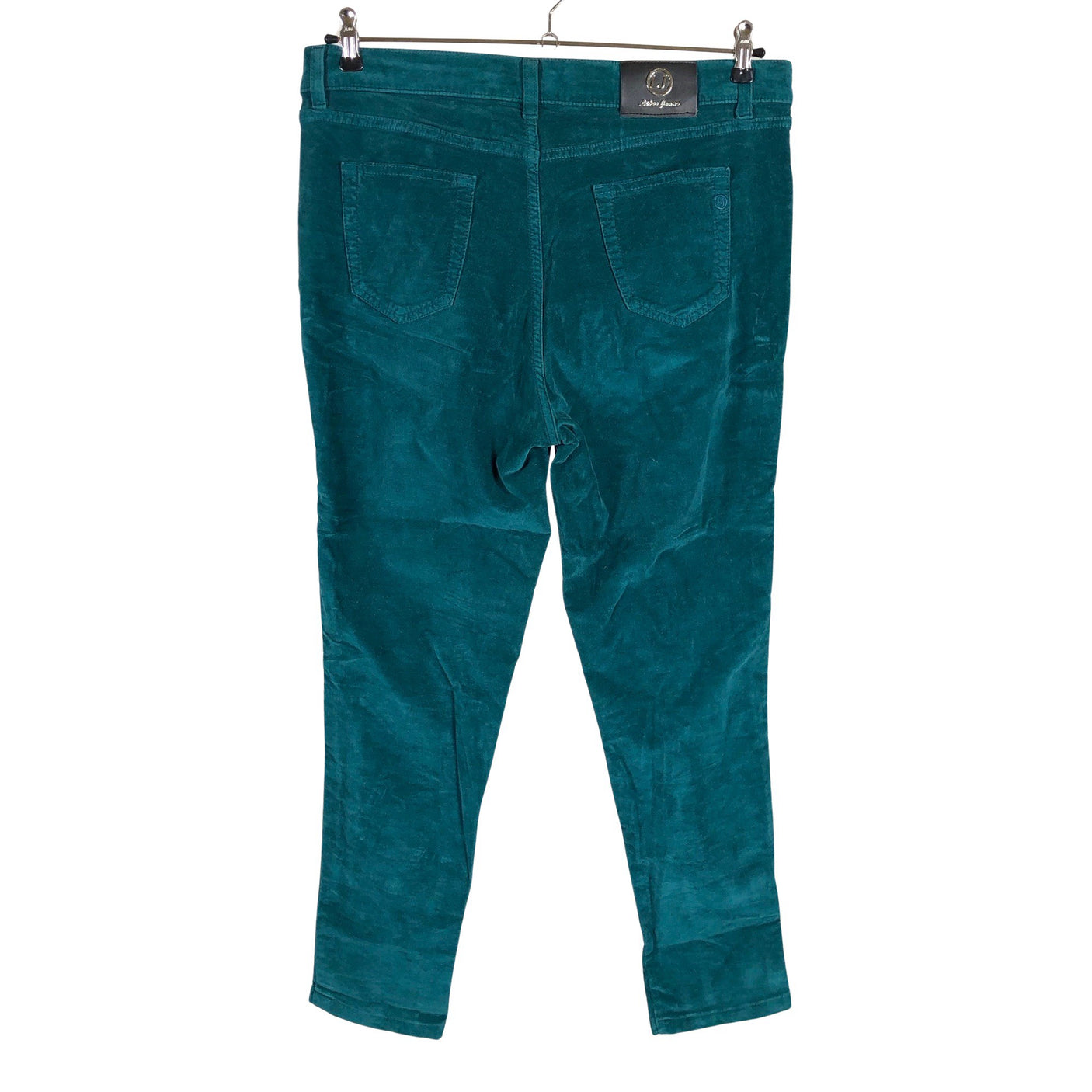 Unisex Silver Jeans - Velvet pants, size 44 - Green (2)