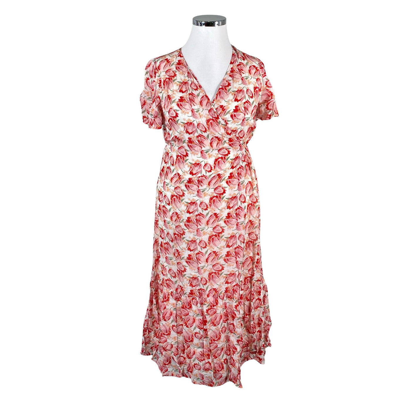 Unisex &Other Stories - Schiffon dress, size 42 - Red (1)