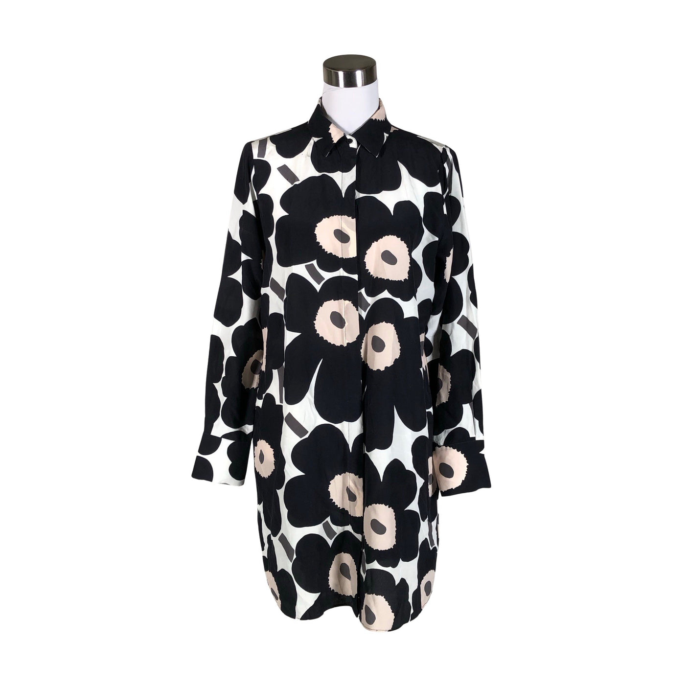 Unisex Marimekko - Schiffon tunic, size 40 - Black (1)