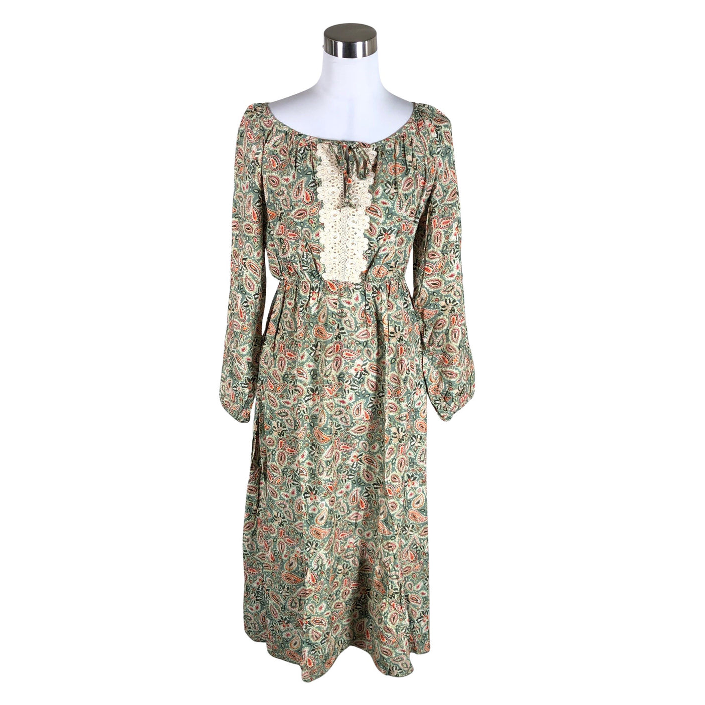 Unisex Zabaione - Schiffon dress, size 38 - Green (1)