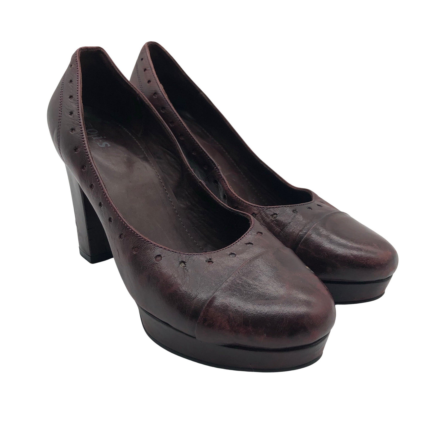 Unisex O.I.S - High heels, size 38 - Wine red (2)