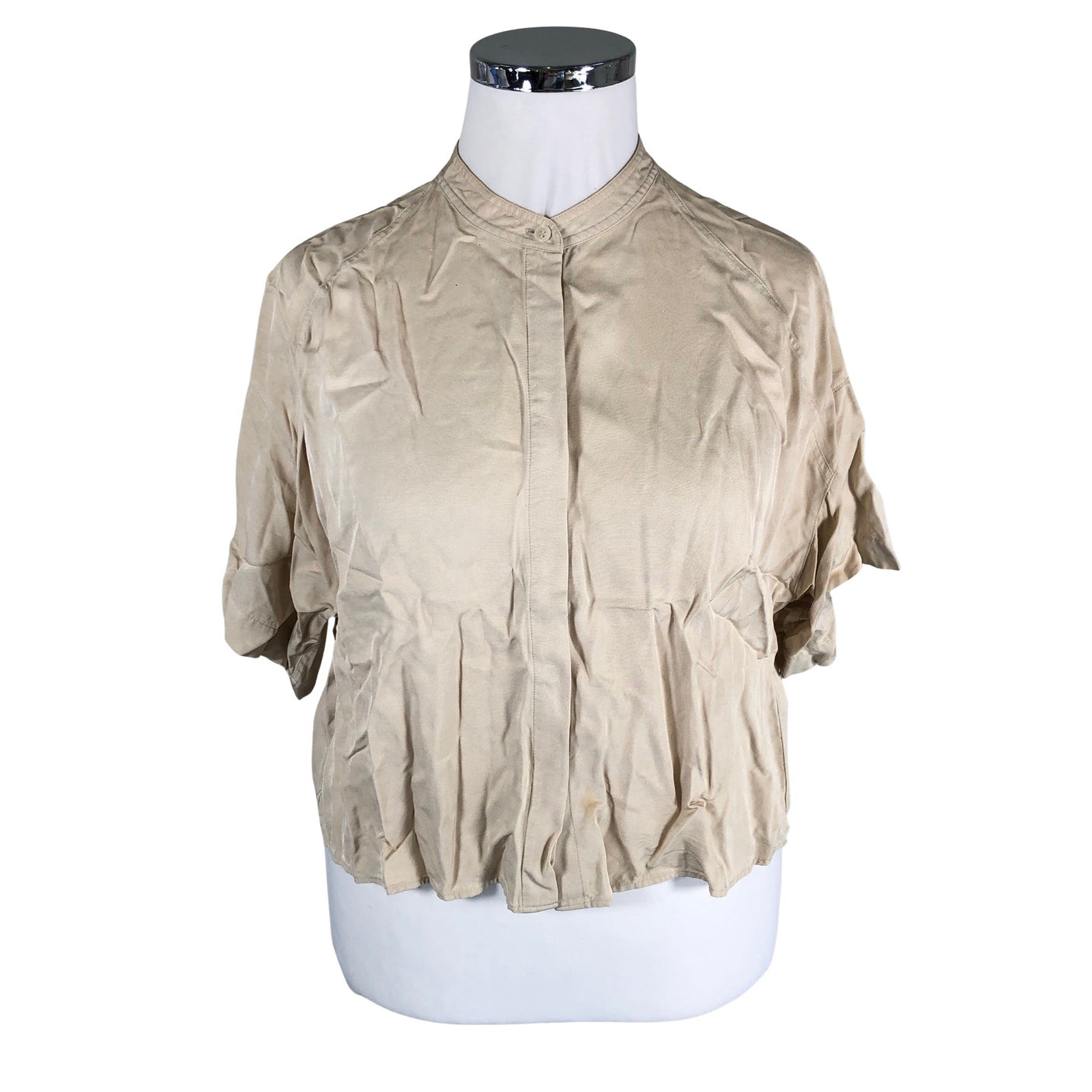 Unisex Filippa K. - Short-sleeved blouse, size 42 - Beige (1)