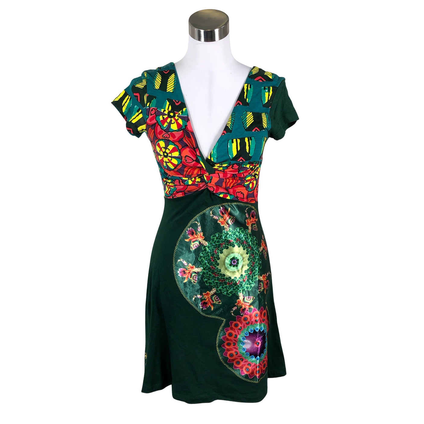 Unisex Desigual - Tricot dress, size 36 - Green (1)