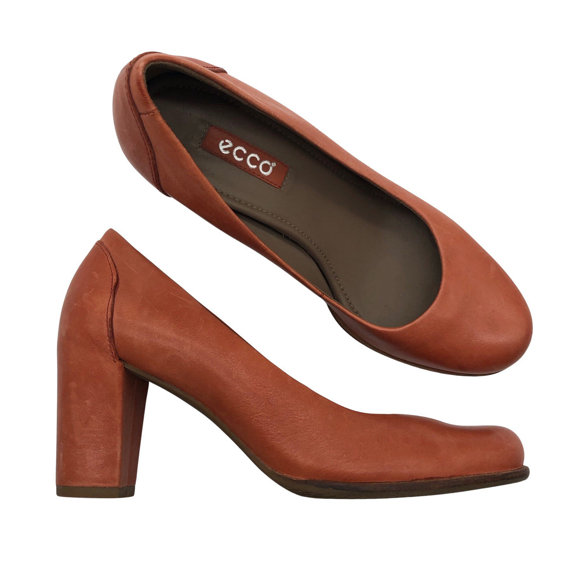Unisex Ecco - High heels, size 38 - Orange (1)