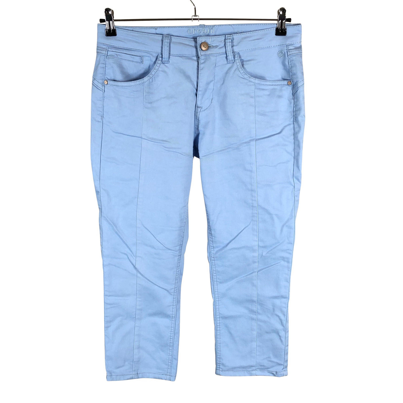 Unisex Cream - Capri jeans, size W31 - Light blue (1)