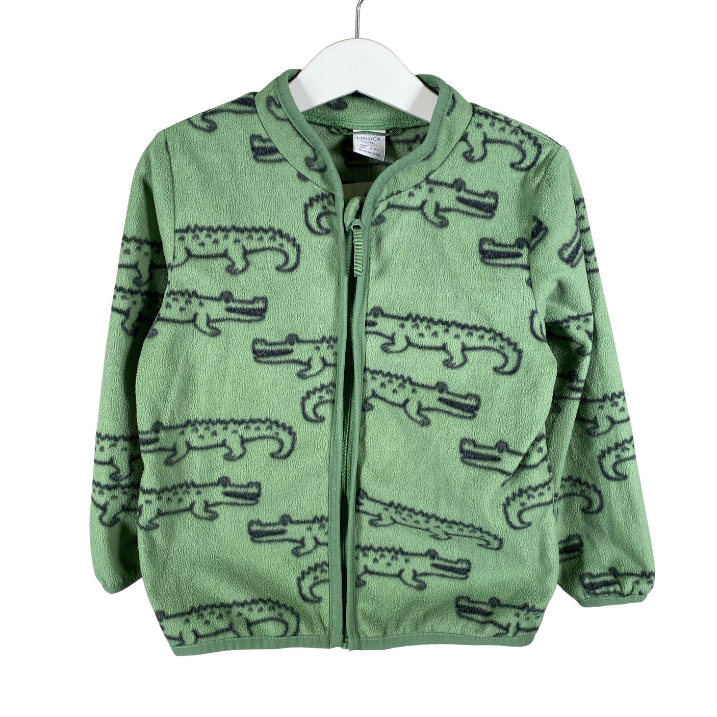 Unisex Lindex - Fleece jacket, size 104 - 110 - Green (1)