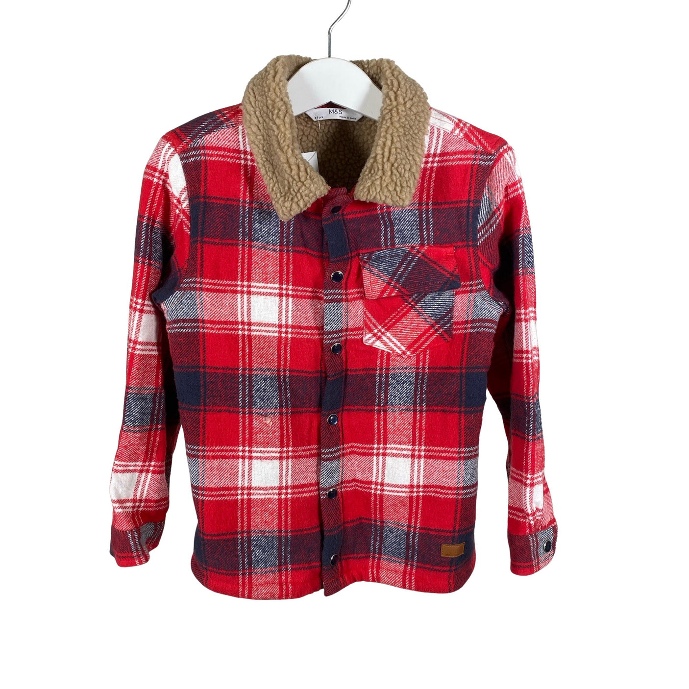 Unisex Marks&Spencer - Flannel shirt, size 104 - 110 - Red (1)