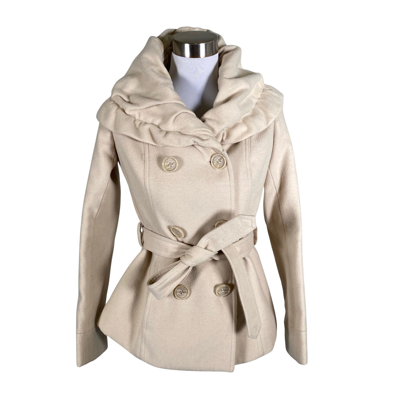 Unisex Mosaic - Wool coat, size 36 - Beige (1)