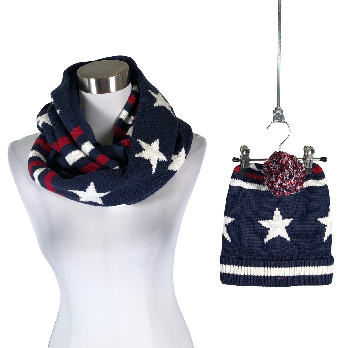 Unisex Tommy Hilfiger - Circle scarf, size Maxi - Blue (1)